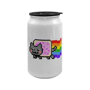 Nyan Pop-Tart Cat, Κούπα ταξιδιού μεταλλική με καπάκι (tin-can) 500ml
