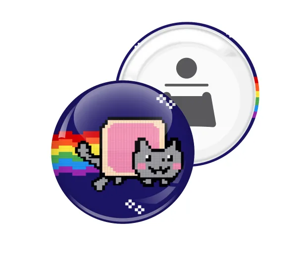 Nyan Pop-Tart Cat — Round magnet and beer bottle opener, 5.9cm