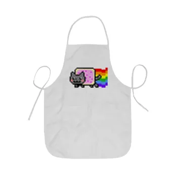 Nyan Pop-Tart Cat, Ποδιά Σεφ ολόσωμη κοντή  Παιδική (44x62cm)