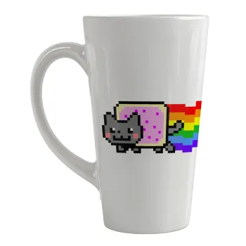 Nyan Pop-Tart Cat, Κούπα κωνική Latte Μεγάλη, κεραμική, 450ml