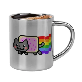 Nyan Pop-Tart Cat, Double-wall metal cup for espresso (220ml)