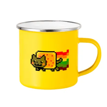 Nyan Pop-Tart Cat, Yellow Enamel Metallic Cup 360ml