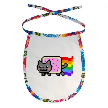 Nyan Pop-Tart Cat, Σαλιάρα μωρού αλέκιαστη με κορδόνι Χρωματιστή