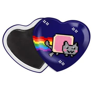 Nyan Pop-Tart Cat, Μαγνητάκι καρδιά (57x52mm)