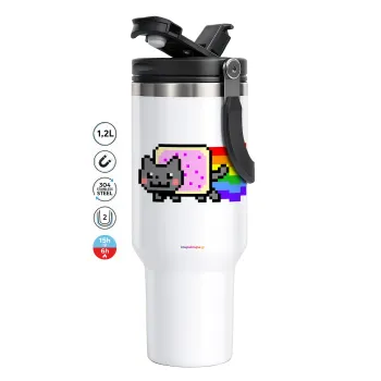 Nyan Pop-Tart Cat, Mega Stainless steel Tumbler with lid, double wall 1,2L