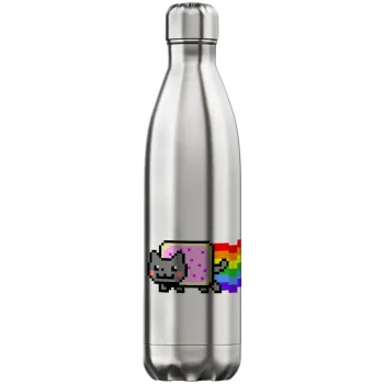 Nyan Pop-Tart Cat, Inox (Stainless steel) hot metal mug, double wall, 750ml