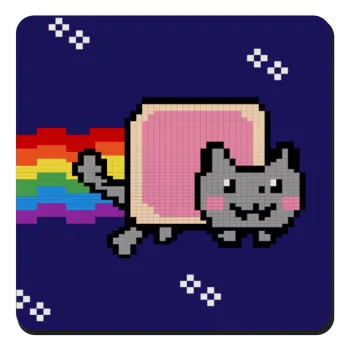 Nyan Pop-Tart Cat, Τετράγωνο μαγνητάκι ξύλινο 9x9cm