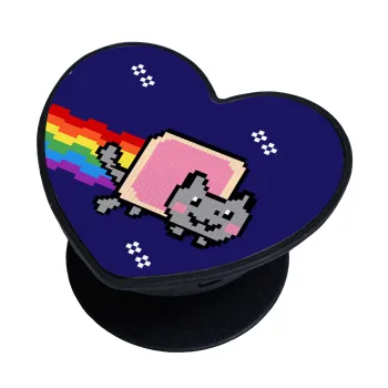 Nyan Pop-Tart Cat, Phone Holders Stand  καρδιά Μαύρο Βάση Στήριξης Κινητού στο Χέρι