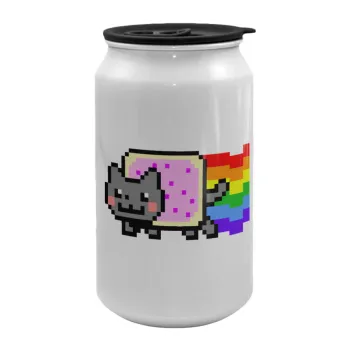 Nyan Pop-Tart Cat, Κούπα ταξιδιού μεταλλική με καπάκι (tin-can) 500ml