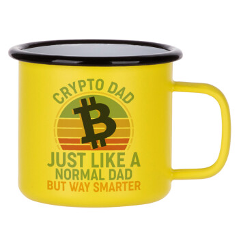 Crypto Dad, Κούπα Μεταλλική εμαγιέ ΜΑΤ Κίτρινη 360ml