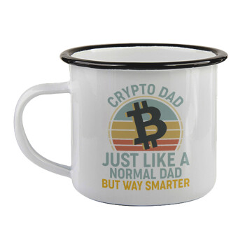Crypto Dad, Κούπα εμαγιέ με μαύρο χείλος 360ml