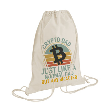 Crypto Dad, Τσάντα πλάτης πουγκί GYMBAG natural (28x40cm)