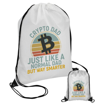 Crypto Dad, Τσάντα πουγκί με μαύρα κορδόνια 45χ35cm (1 τεμάχιο)