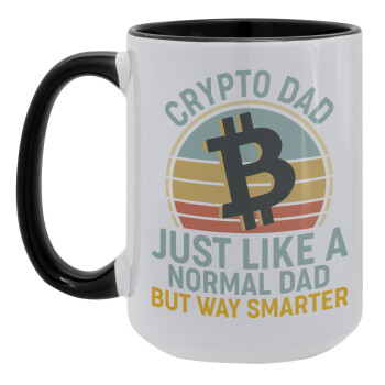 Crypto Dad, Κούπα Mega 15oz, κεραμική Μαύρη, 450ml