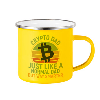 Crypto Dad, Yellow Enamel Metallic Cup 360ml