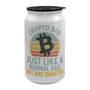 Crypto Dad, Κούπα ταξιδιού μεταλλική με καπάκι (tin-can) 500ml