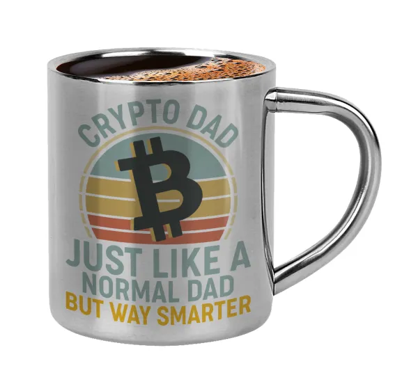 Crypto Dad — Κουπάκι μεταλλικό διπλού τοιχώματος για espresso (220ml)