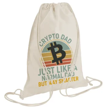 Crypto Dad, Backpack bag GYMBAG natural (28x40cm)