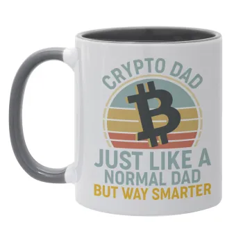 Crypto Dad, Mug colored grey, ceramic, 330ml