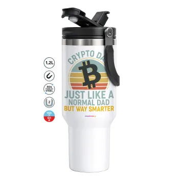 Crypto Dad, Mega Stainless steel Tumbler with lid, double wall 1,2L