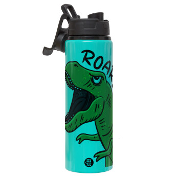 Dyno roar!!!, Metallic water bottle with safety lid, 850ml aluminum