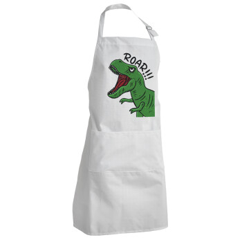 Dyno roar!!!, Adult Chef Apron (with sliders and 2 pockets)
