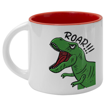 Dyno roar!!!, Κούπα κεραμική 400ml Λευκή/Κόκκινη