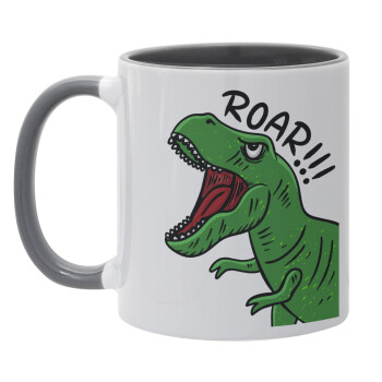 Dyno roar!!!, Mug colored grey, ceramic, 330ml