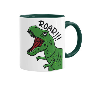 Dyno roar!!!, Mug colored green, ceramic, 330ml