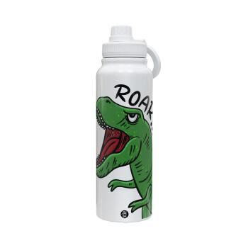 Dyno roar!!!, 1L Stainless Steel Thermal Bottle with Phone Holder & Double Wall Insulation