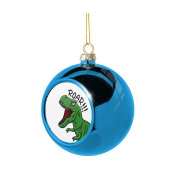 Dyno roar!!!, Χριστουγεννιάτικη μπάλα δένδρου Μπλε 8cm