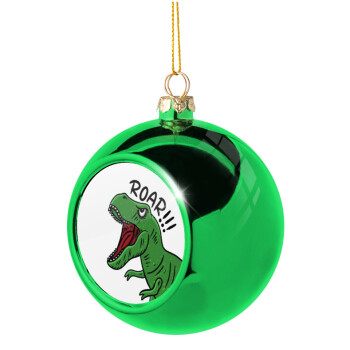 Dyno roar!!!, Χριστουγεννιάτικη μπάλα δένδρου Πράσινη 8cm