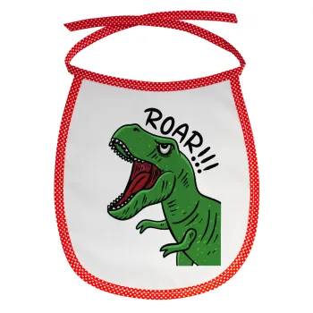 Dyno roar!!!, Σαλιάρα μωρού αλέκιαστη με κορδόνι Κόκκινη