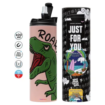 Dyno roar!!!, Tumbler stainless steel PINK 600ml