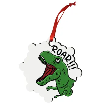 Dyno roar!!!, Στολίδι Χριστουγεννιάτικο στολίδι snowflake ξύλινο 7.5cm
