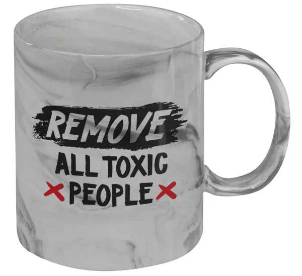 Remove all toxic people — Κούπα κεραμική, marble style (μάρμαρο), 330ml