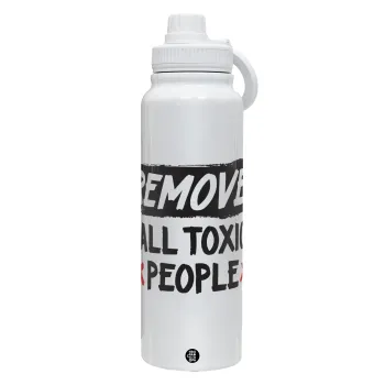 Remove all toxic people, Θερμός 1L Ανοξείδωτο με Βάση Κινητού & Διπλά Τοιχώματα