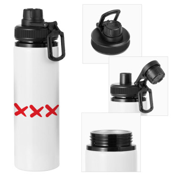XXX, Μεταλλικό παγούρι νερού με καπάκι ασφαλείας, αλουμινίου 850ml