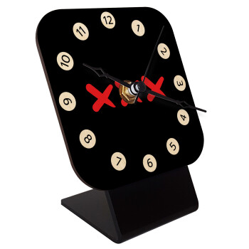 XXX, Επιτραπέζιο ρολόι σε φυσικό ξύλο (10cm)