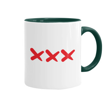 XXX, Mug colored green, ceramic, 330ml
