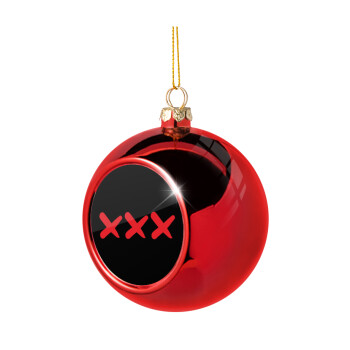 XXX, Χριστουγεννιάτικη μπάλα δένδρου Κόκκινη 8cm