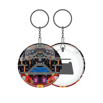 Minecraft 2D map, Μπρελόκ μεταλλικό 5cm με ανοιχτήρι