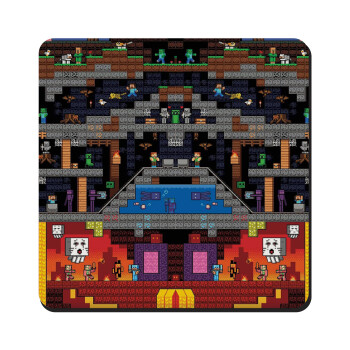 Minecraft 2D map, Τετράγωνο μαγνητάκι ξύλινο 9x9cm