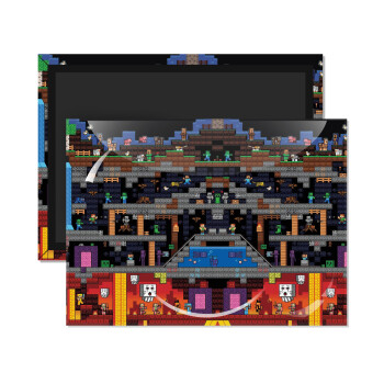 Minecraft 2D map, Ορθογώνιο μαγνητάκι ψυγείου διάστασης 9x6cm