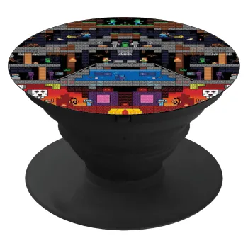 Minecraft 2D map, Phone Holders Stand  Μαύρο Βάση Στήριξης Κινητού στο Χέρι