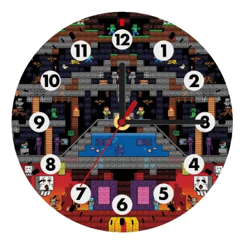 Minecraft 2D map, Ρολόι τοίχου ξύλινο (20cm)