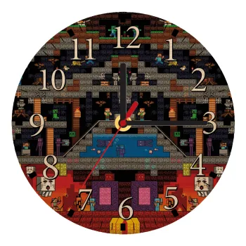 Minecraft 2D map, Ρολόι τοίχου ξύλινο plywood (20cm)