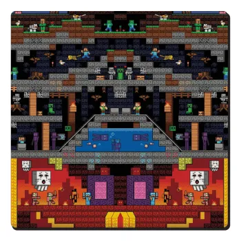 Minecraft 2D map, Τετράγωνο μαγνητάκι ξύλινο 6x6cm