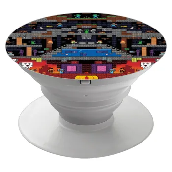 Minecraft 2D map, Phone Holders Stand  Λευκό Βάση Στήριξης Κινητού στο Χέρι