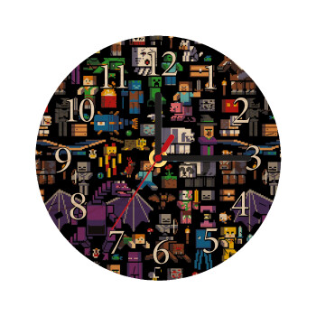 Minecraft Characters, Ρολόι τοίχου ξύλινο plywood (20cm)